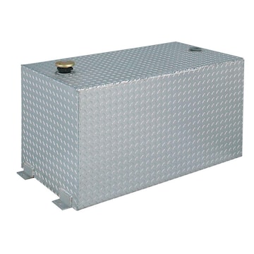 Jobox Rectangular Aluminum Liquid Transfer Tank in Silver Metallic