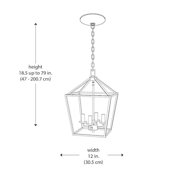 4 light 2024 chandelier by home decorators collection Wallace collection