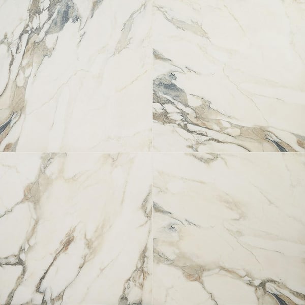 Ivy Hill Tile Saroshi Calacatta Rustico 4 in. x 0.31 in. Matte Marble ...