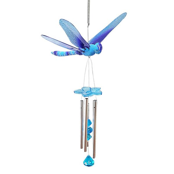 WindyWing Dragonfly Blue Ombre Plastic Wind Chimes