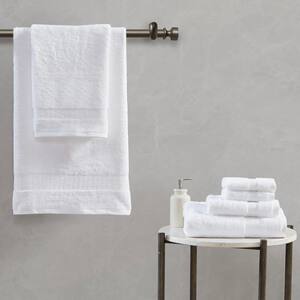 Luce 6-Piece White 100% Egyptian Cotton Bath Towel Set