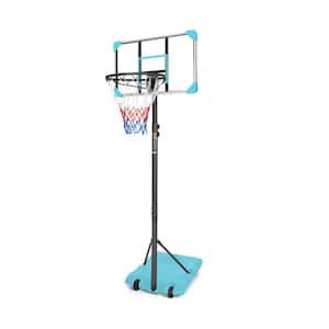 7 ft. H Adjustable Portable Basketball Goal System with 17 in. Hoop, Stable Base and Wheels for Teenagers
