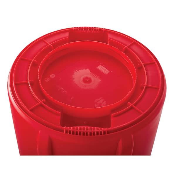 Rubbermaid Commercial Brute Round Container, Red, Size: NA