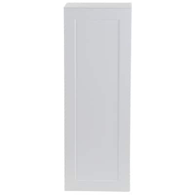 Cambridge Shaker Assembled 15x42x12.5 in. Wall Cabinet with 1 Soft Close Door in White