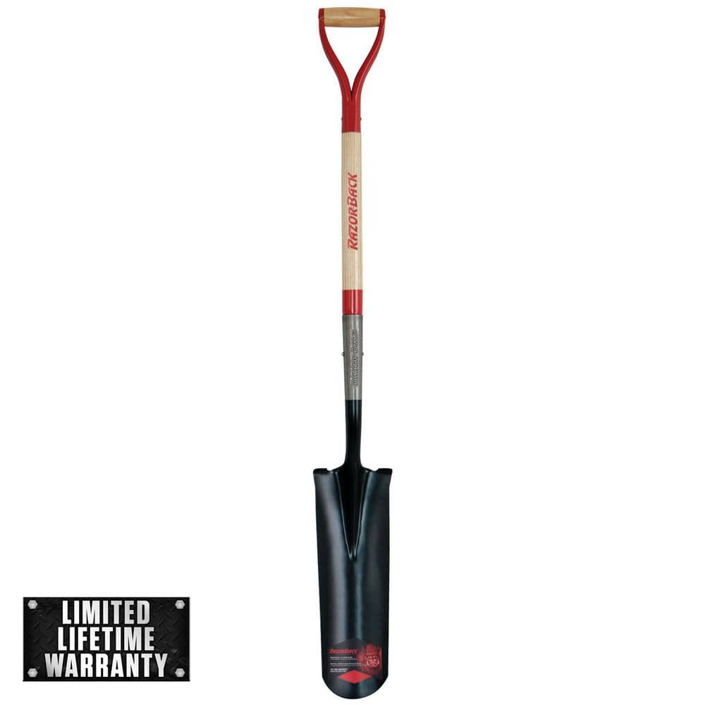 UPC 049206634145 product image for 23.5 in. Wood D-Handle Steel Blade Drain Spade | upcitemdb.com