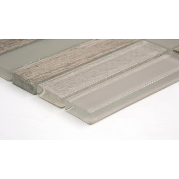Emser Illumina 11-Pack Halo Stone and Glass Border Tile (12-in x 12-in)