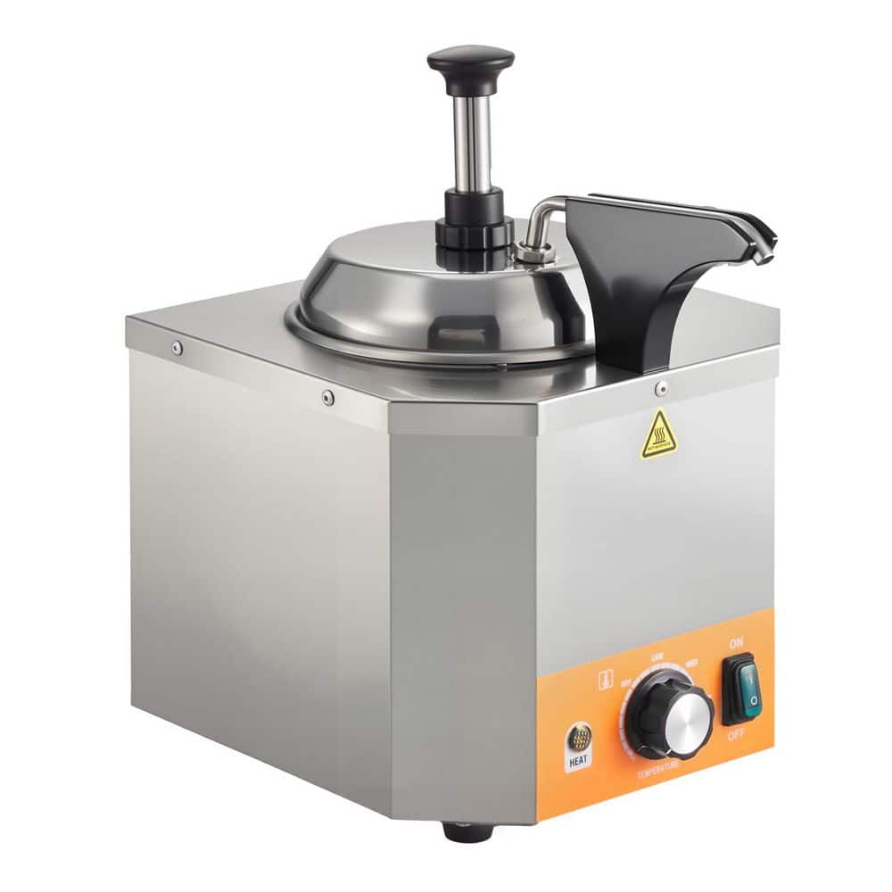 Electric Cheese Dispenser with Pump, 2.4 L, Commercial, Temp Adjustable (86-230â„‰), with Stainless Steel surface