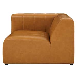 Bartlett Tan Vegan Leather Left-Arm Chair