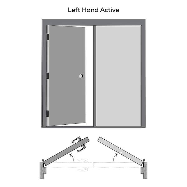 MMI Door 60 in. x 80 in. Left Hand Active Primed Composite Glass 