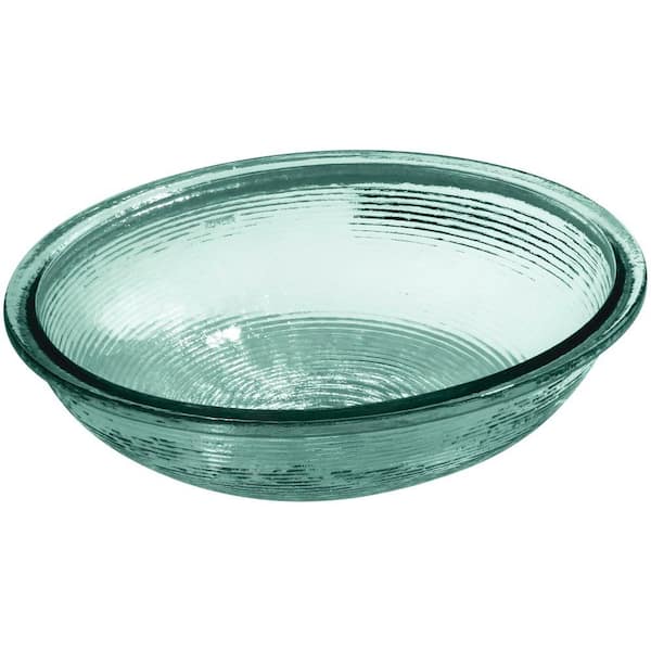 KOHLER Whist Undermount Glass Bathroom Sink in Translucent Dew