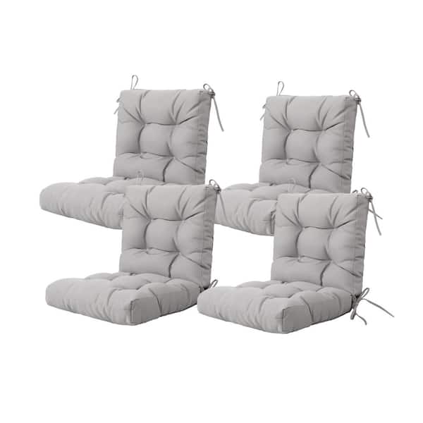 ARTPLAN Seat/Back Outdoor Chair Cushion Patio Cushion Tie Tufted Replacement for Patio Furniture 20 in. x20 in. x4 in. ,Set Of 4