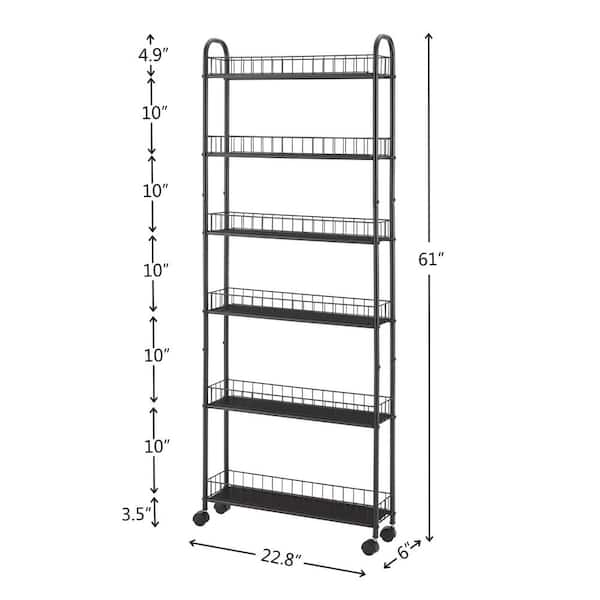 Siavonce 61-in H White MDF Wall-mount Utility Storage Cabinet with Adjustable Shelves