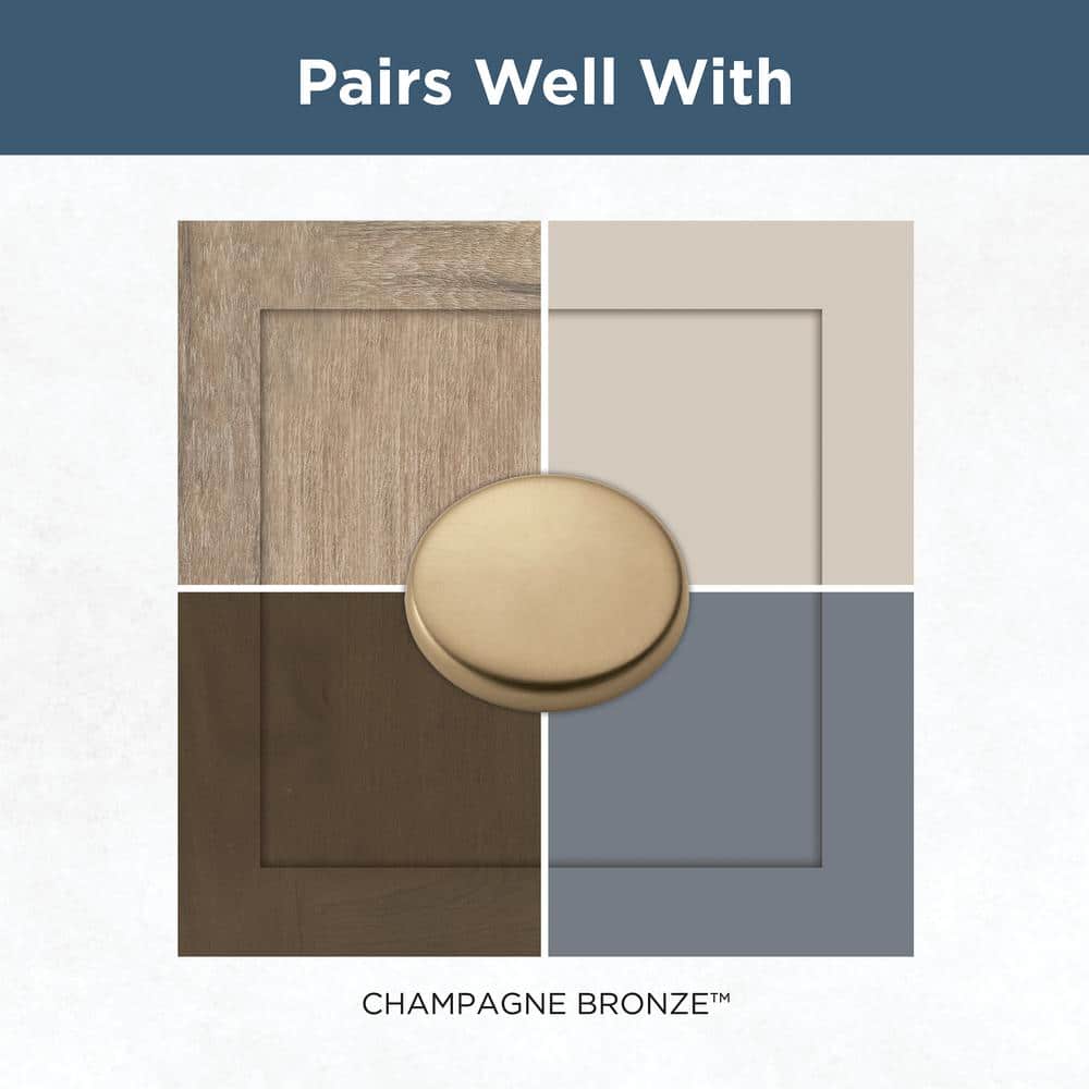 Champagne Bronze Cylindrical Bar Cabinet Pull with Mounting Hardware