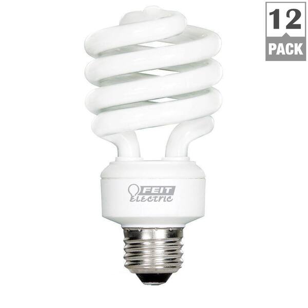 Feit Electric 100W Equivalent Soft White (2700K) Spiral Tuff Kote CFL Light Bulb (12-Pack)