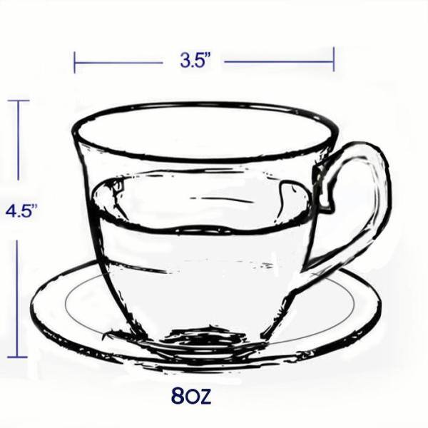 Elegant Black and Gold Porcelain Tea Cups and Saucers Set, 8 oz