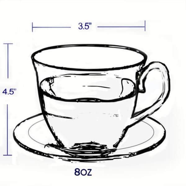 Lorren Home Trends 4 Piece Teacup & Saucer Set