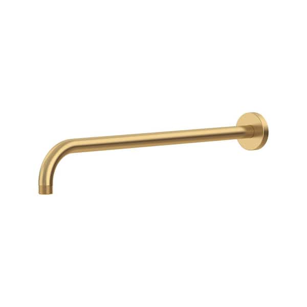 Wall Mount Right Angle 18 in. Shower Arm and Escutcheon in Brushed Cool Sunrise
