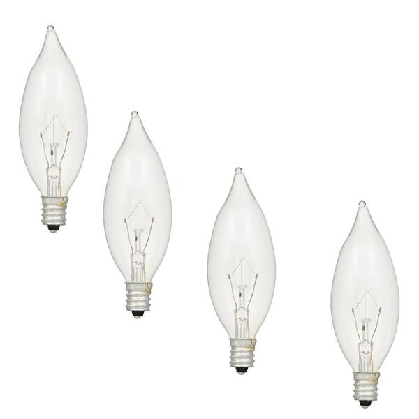 Sylvania 40-Watt B10 Double Life Incandescent Light Bulb in 2700K Soft White Color Temperature (4-Pack)