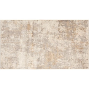 Medina Beige 2 ft. x 3 ft. Abstract Scatter Area Rug