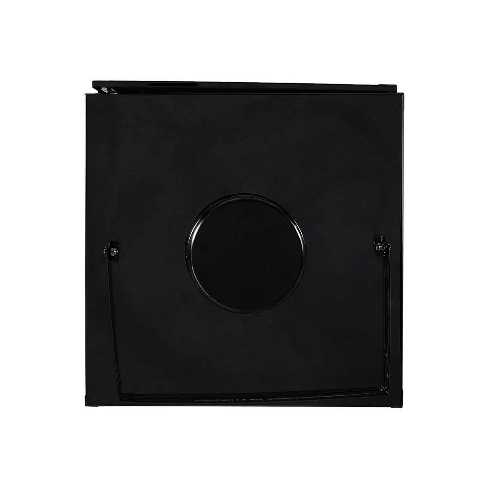 Black Hexagonal Stainless Steel and Glass Outdoor Lantern
