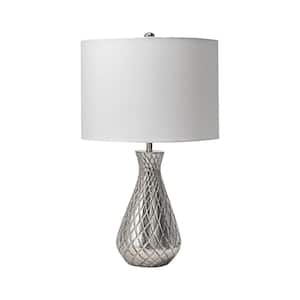 Denver 14 in. Nickel Traditional Table Lamp, Dimmable