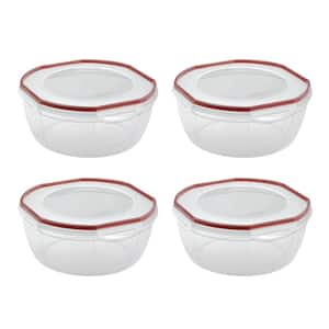 Ultra Seal 8.10 qt. Plastic Food Storage Bowl Container, 4-Pack