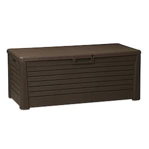 145 Gal. 58 in. x 28 in. Brown Florida Deck Storage Chest Box for Outdoor Furniture
