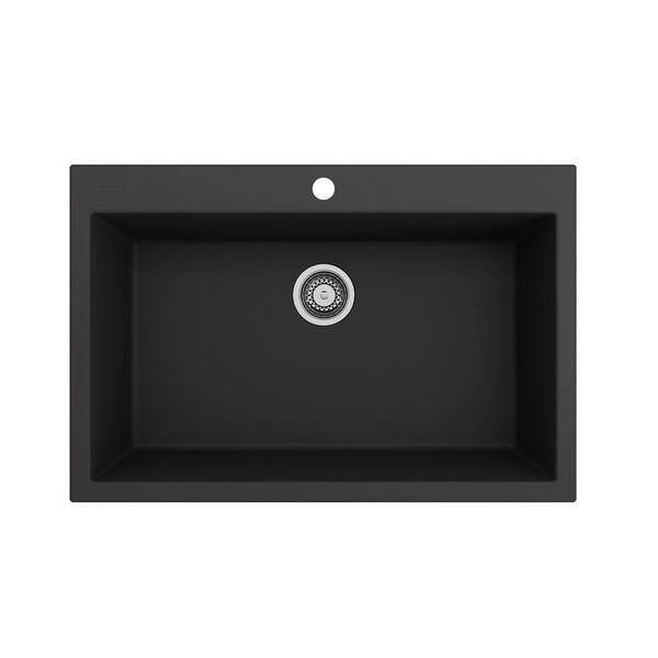 BOCCHI Levanzo Matte Black Granite Composite 20 in./39 in. Single