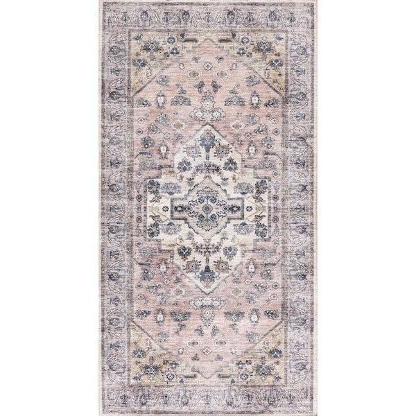 Nourison Brilliance Machine Washable doormat 2 ft. x 4 ft. Vintage Persian Kitchen Area Rug