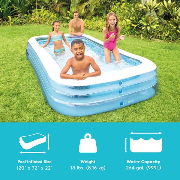 Swim Center 12 ft. x 6 ft. Rectangular Inflatable Pool