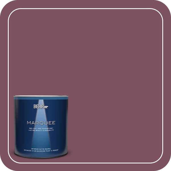 BEHR MARQUEE 1 qt. #PPU1-19 Classic Berry Satin Enamel Interior Paint & Primer