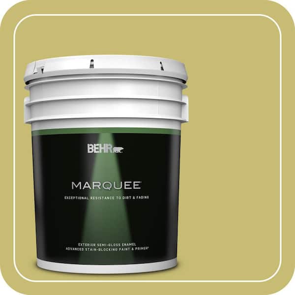 BEHR MARQUEE 5 gal. Home Decorators Collection #HDC-SP16-02 Pistachio Shortbread Semi-Gloss Enamel Exterior Paint & Primer