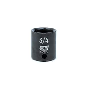3/8 in. Drive 6 Point SAE Standard Impact Socket 3/4 in.