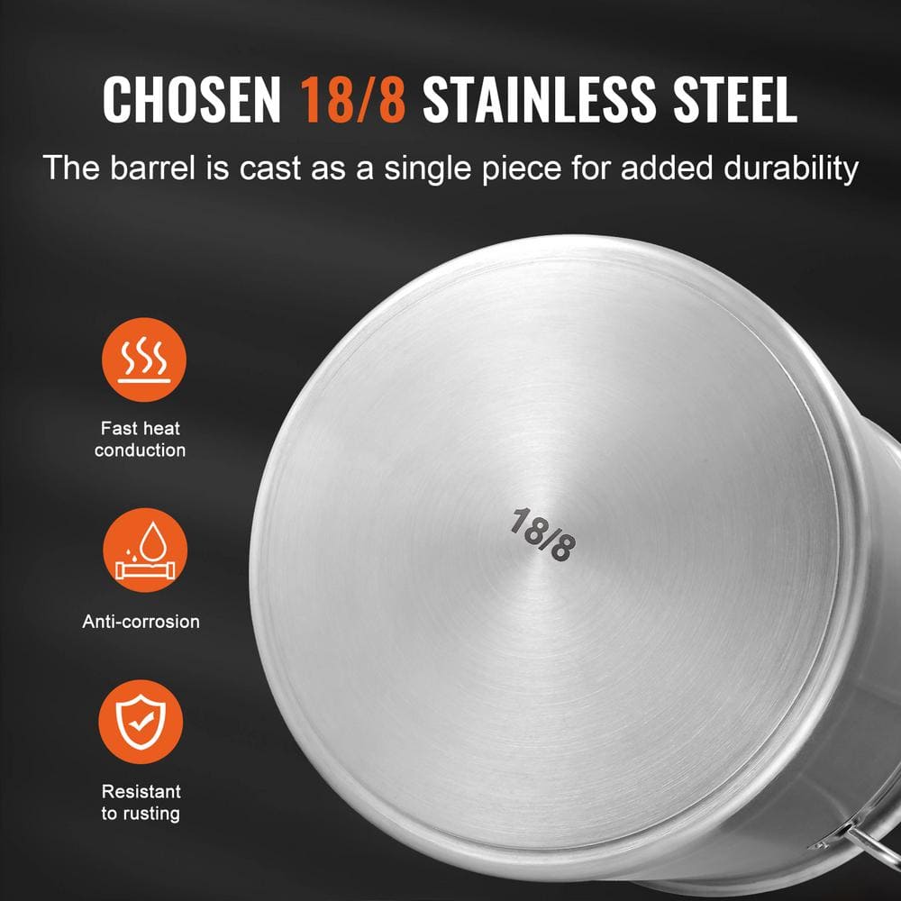 Large 42 qt Stainless Steel Multipurpose Stockpot with Lid