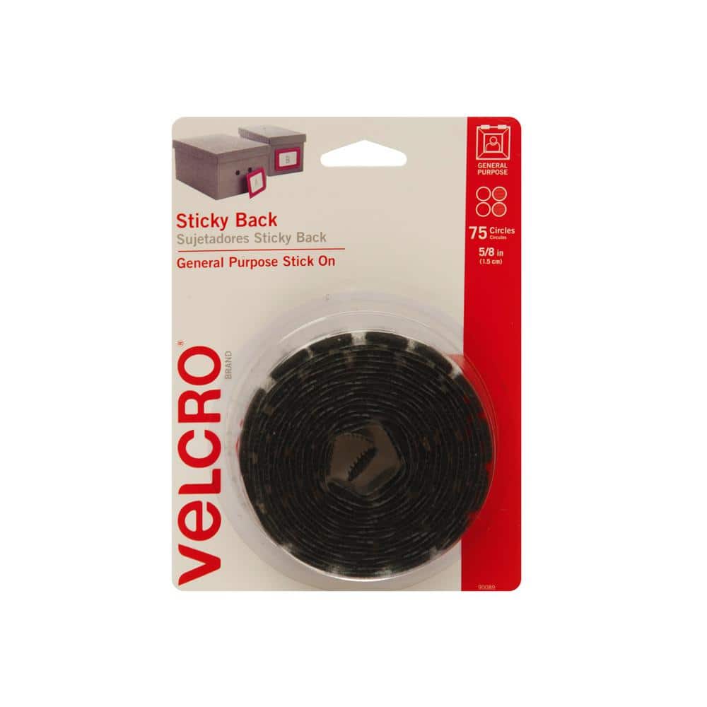 VELCRO 5/8 in. Sticky Back Coin, White (75-Count) 90090 - The Home Depot