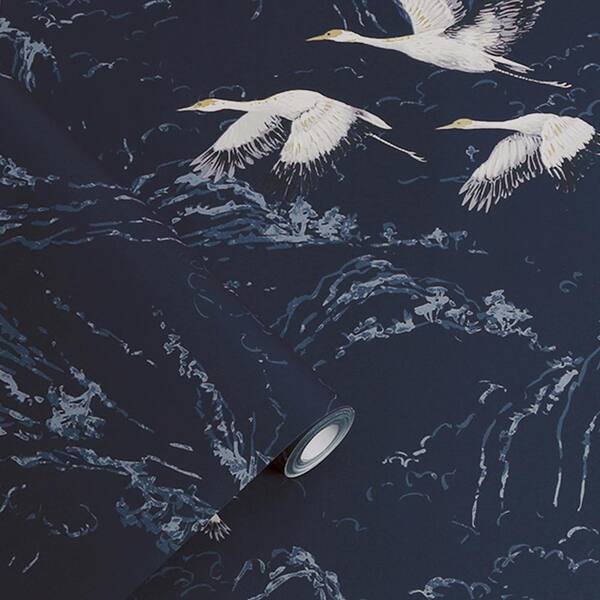 Laura Ashley Furnishing Cotton - Osterley Birds - Seaspray