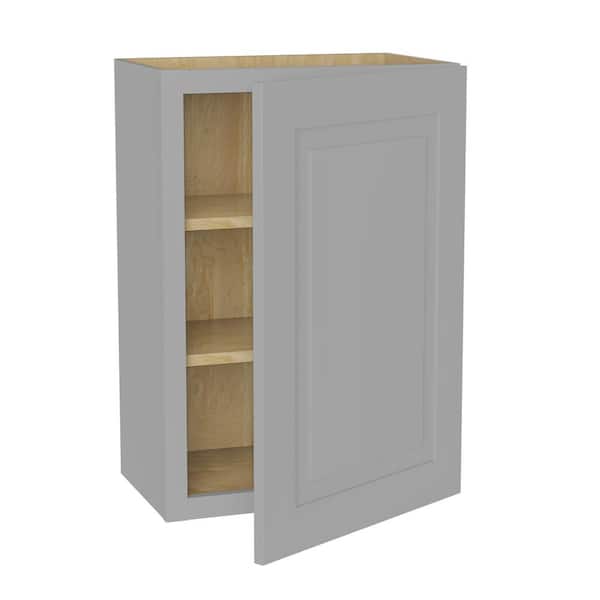 Home Decorators Collection Grayson 18 in. W x 12 in. D x 30 in. H Assembled Plywood Wall Kitchen Cabinet in Pearl Gray with Soft Close
