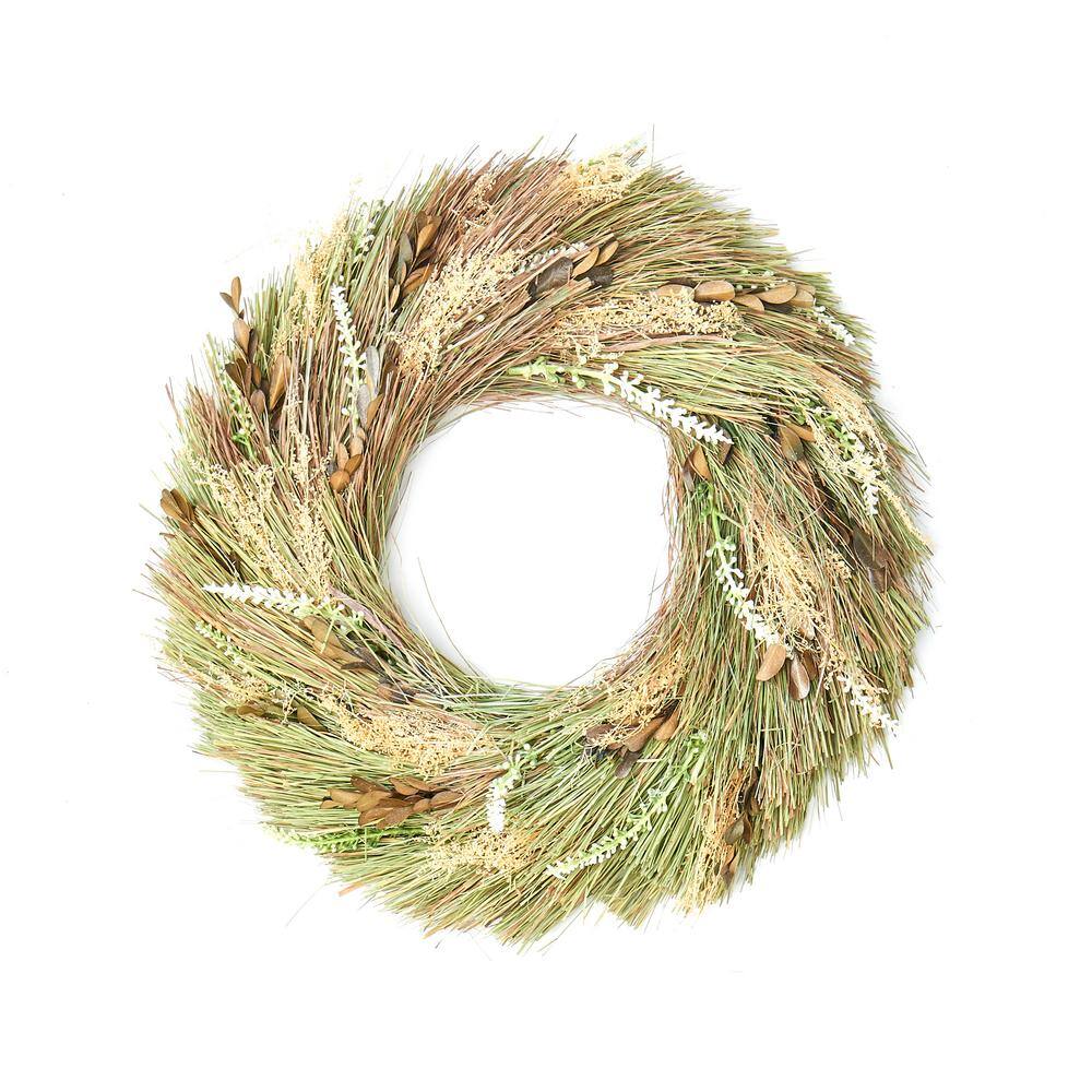 14 in. Artificial Natural Grass Wreath