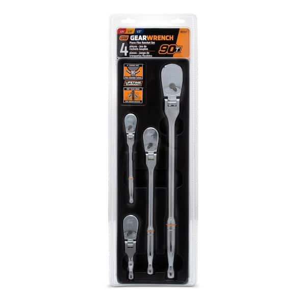 GEARWRENCH 1/4 in., 3/8 in. and 1/2 in. Drive 90-Tooth Flex-Head