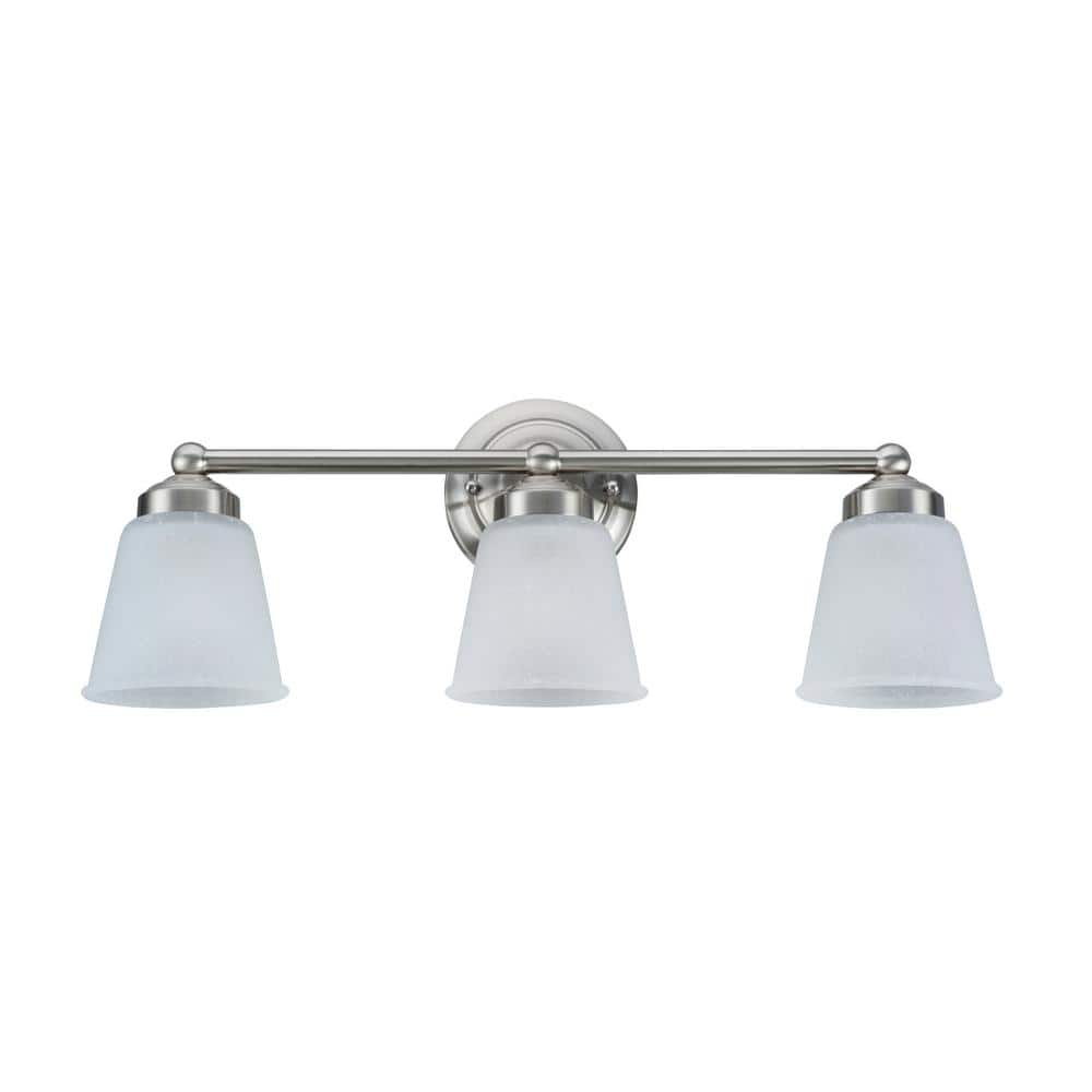 3-Light Satin Nickel Vanity Light with Frosted Seeded Glass Shade price history on PriceWatchPro
