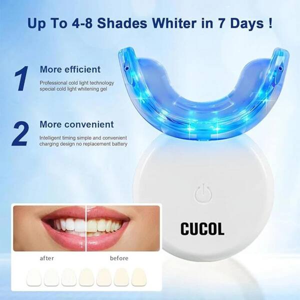 Aoibox Teeth Whitening Kit with Gel Pen Strips 32X LED Light