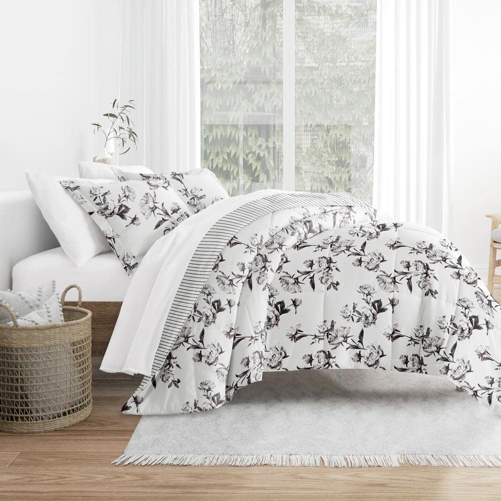 Gray Twin Down Alternative Reversible Comforter Set