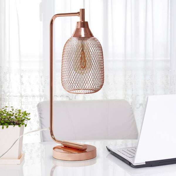 rose gold industrial lamp