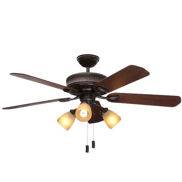 Casablanca Ainsworth Gallery 54 in. Indoor Onyx Bengal Bronze Ceiling Fan with Light