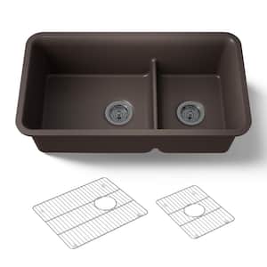 KOHLER Cairn Matte Graphite Granite Composite 33 .5 in. Double