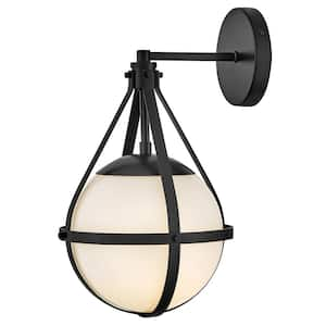 Colby 9.25 in. 1-Light Black Wall Sconce