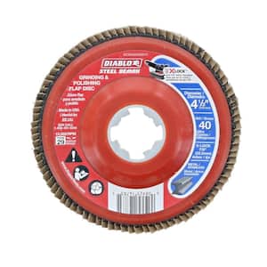 4-1/2 in. 40-Grit Flap Disc for X-Lock and All Grinders (Buy 2 Get 1 Free) (3-Pack)