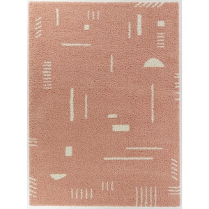 Rupa Pink 5 ft. x 7 ft. Modern Shag Area Rug