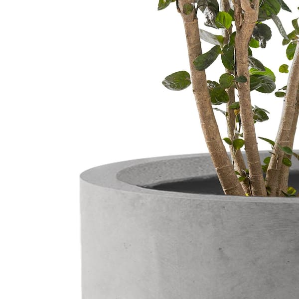 KANTE 12.5 in. W Cylindrical Lightweight Natural Concrete KANTE 12.5 in. W Cylindrical Lightweight Natural Concrete
