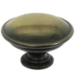 Classic Traditions 1-1/4 in. Antique Brass Round Cabinet Knob